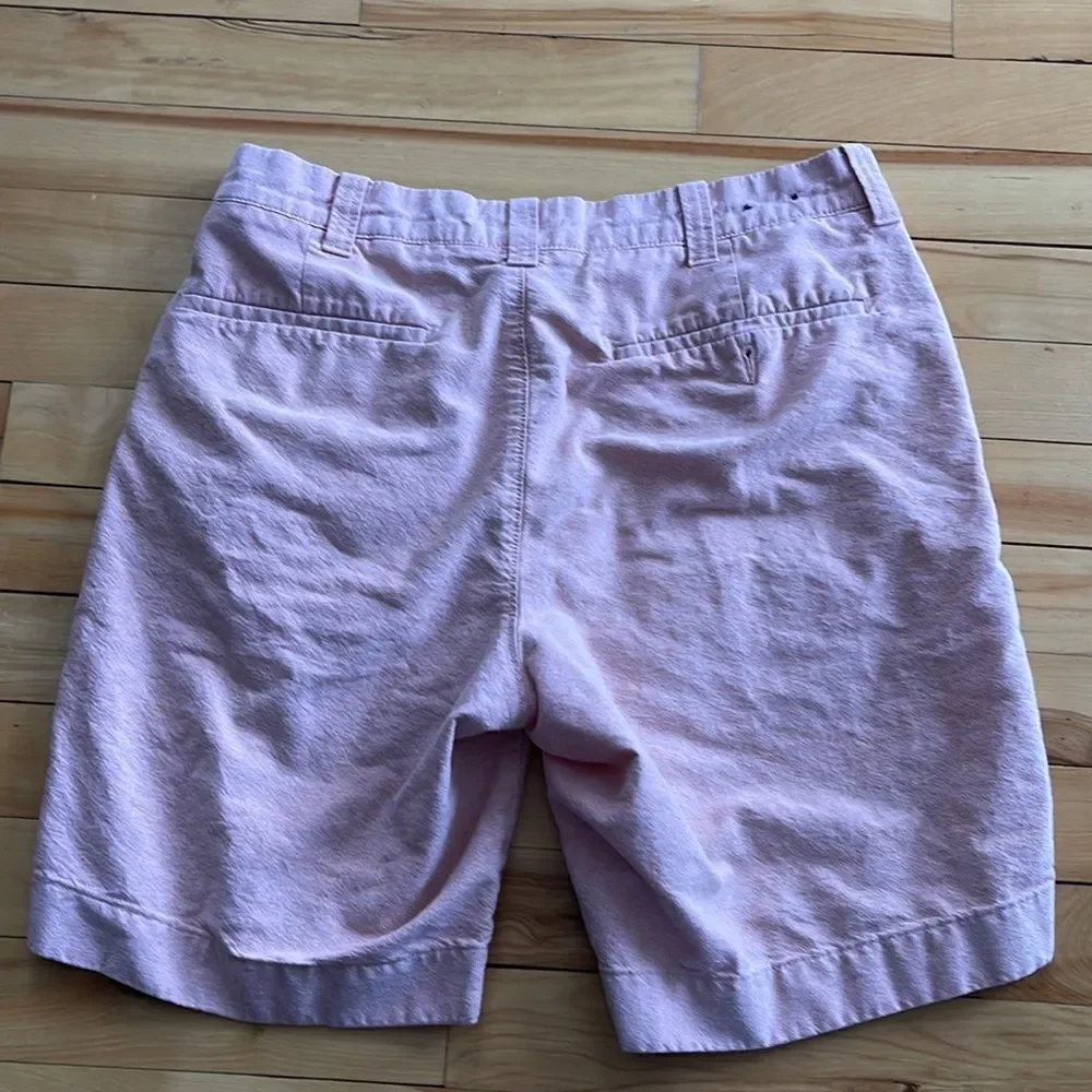 J. Crew Gramercy pastel orange oxford flat front shorts. Size 30. 100% cotton.